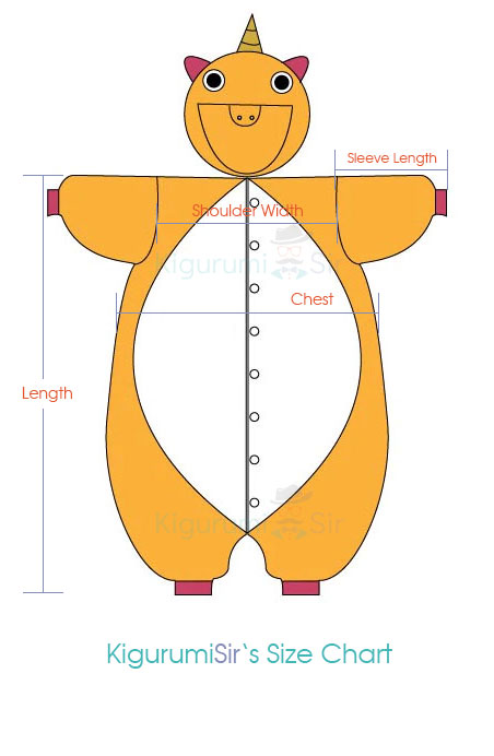 Kigurumi Size Chart