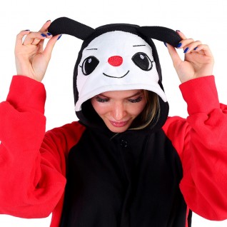 Cartoon Adult Onesie Animal One-Piece Pajamas Polar Fleece Ladybug Kigurumi Couple Homewear