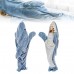 Shark Kigurumi Flannel Pajamas One-Piece Sleeping Bag Shark Cartoon Loungewear Onesie