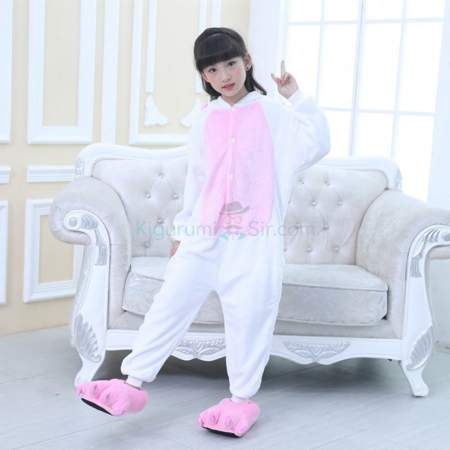 Kids Pink Animal Onesies Pajamas