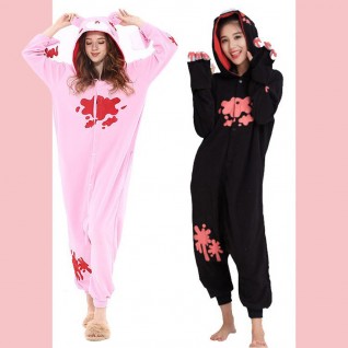 Gloomy Bear Onesie Pink and Black Pajamas Cartoon Kigurumi