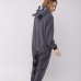 Dark Gray Raccoon Onesie Cartoon Animal One Piece Pajamas Fleece Couple Kigurumi Home Clothes