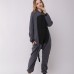 Dark Gray Raccoon Onesie Cartoon Animal One Piece Pajamas Fleece Couple Kigurumi Home Clothes