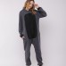 Dark Gray Raccoon Onesie Cartoon Animal One Piece Pajamas Fleece Couple Kigurumi Home Clothes