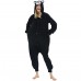 Kumamon Onesie Black Kigurumi Adult Polar Fleece Pajamas