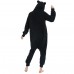 Kumamon Onesie Black Kigurumi Adult Polar Fleece Pajamas