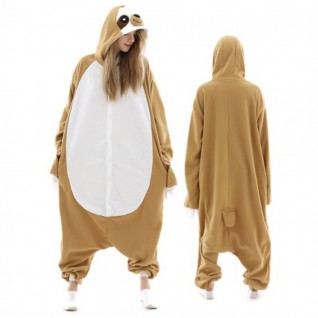 Sloth Onesie Cute Animal Brown Kigurumi Couple Pajamas