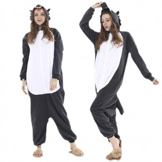 Wolffy Onesie Red Wolf Kigurumi Animal Cartoon Pajamas Cute Gray Wolf Adult Couple Homewear