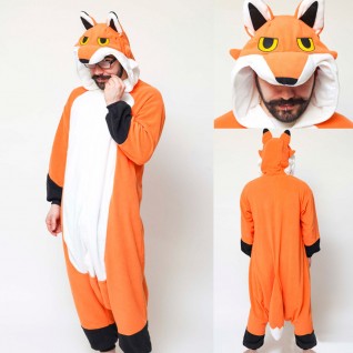 Fox Pajamas Couple Matching Family Onesie Kigurumi Casual Loungewear