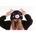 Black Pig Kigurumi Cartoon Animal Cosplay Pajamas Couple Homewear Black Pig Onesie