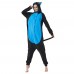 Blue Cat Kigurumi Cute Animal Cosplay Costumes Pajamas Couple Homewear Parent-Child Onesie