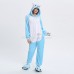 Blue Cat Kigurumi Animal Onesie Pajama Costumes for Adult