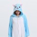 Blue Cat Kigurumi Animal Onesie Pajama Costumes for Adult