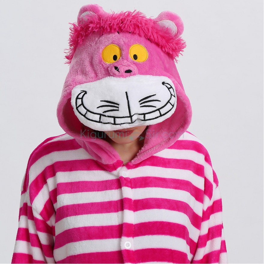 Cheshire Cat Kigurumi Animal Onesie Pajama Costumes for Adult Cheshire Cat Kigurumi Animal Onesie Pajama Costumes for Adult