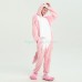 Pink Dinosaur Kigurumi Animal Onesie Pajama Costumes for Adult