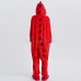 Red Dinosaur Kigurumi Animal Onesie Pajama Costumes for Adult
