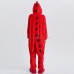 Red Dinosaur Kigurumi Animal Onesie Pajama Costumes for Adult