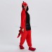 Red Dinosaur Kigurumi Animal Onesie Pajama Costumes for Adult