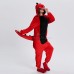 Red Dinosaur Kigurumi Animal Onesie Pajama Costumes for Adult