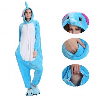 Elephant Kigurumi Animal Onesie Pajama Costumes for Adult