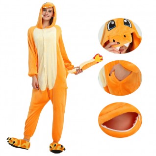 Fire Dragon Kigurumi Animal Onesie Pajama Costumes for Adult