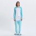 Blue Hippo Kigurumi Animal Onesie Pajama Costumes for Adult
