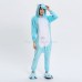 Blue Hippo Kigurumi Animal Onesie Pajama Costumes for Adult