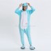 Blue Hippo Kigurumi Animal Onesie Pajama Costumes for Adult