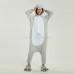 Grey Hippo Kigurumi Animal Onesie Pajama Costumes for Adult