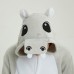 Grey Hippo Kigurumi Animal Onesie Pajama Costumes for Adult