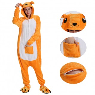 Kangaroo Kigurumi Animal Onesie Pajama Costumes for Adult