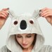 Grey Koala Kigurumi Animal Onesie Pajama Costumes for Adult