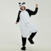 Black White Kung Fu Panda Kigurumi Animal Onesie Pajama Costumes for Adult