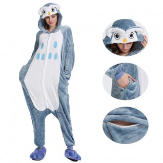 Owl Kigurumi Animal Onesie Pajama Costumes for Adult