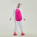 Rose Red Rabbit Kigurumi Animal Onesie Pajama Costumes for Adult