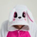 Rose Red Rabbit Kigurumi Animal Onesie Pajama Costumes for Adult