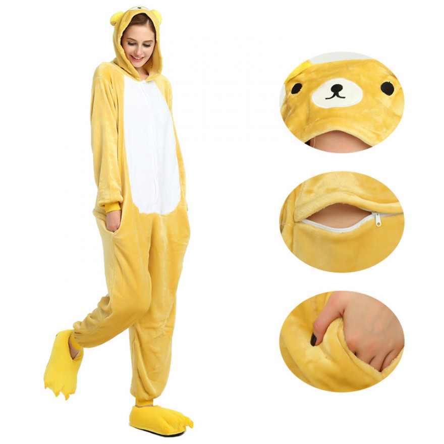Rilakkuma Kigurumi Animal Onesie Pajama Costumes for Adult