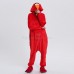 Red Sesame Street Elmo Kigurumi Onesies Pajamas Animal Onesies for Adult