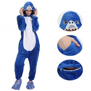 Shark Kigurumi Animal Onesie Pajama Costumes for Adult