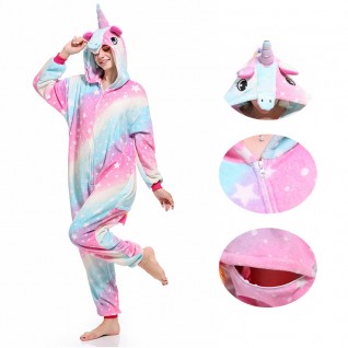 Starry Sky Unicorn Onesie Pajamas Animal Onesies for Adult