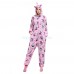 Pink Zipper Unicorn Onesie Pajamas Animal Onesies for Adult