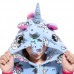 Blue Zipper Unicorn Onesie Pajamas Animal Onesies for Adult