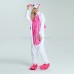 Rose Red Unicorn Kigurumi Animal Onesie Pajama Costumes for Adult