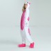 Rose Red Unicorn Kigurumi Animal Onesie Pajama Costumes for Adult