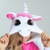 Rose Red Unicorn Kigurumi Animal Onesie Pajama Costumes for Adult