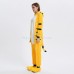 Yellow Tiger Kigurumi Animal Onesie Pajama Costumes for Adult