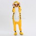 Yellow Tiger Kigurumi Animal Onesie Pajama Costumes for Adult