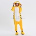 Yellow Tiger Kigurumi Animal Onesie Pajama Costumes for Adult