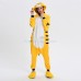 Yellow Tiger Kigurumi Animal Onesie Pajama Costumes for Adult