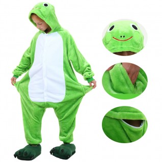 Kids Frog Kigurumi Animal Onesies Pajamas
